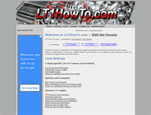 Tablet Screenshot of lt1howto.com
